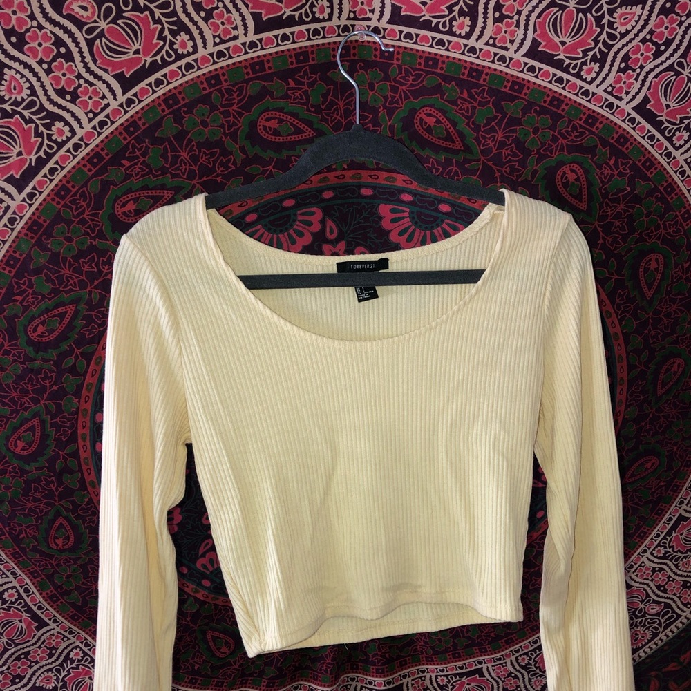 Pale Yellow Crop Top